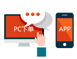 用戶端，多渠道快捷下單，手機APP、網站、微信均可下單，多渠道預約，實現在線下單、支付